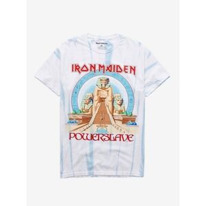 Iron Maiden Powerslave Tie Dye Graphic Band Tee Size Large